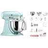 boutique pas cher KitchenAid Swiss Anniversary Set KSM200 Bleu Glacier – Robot De Cuisine 7