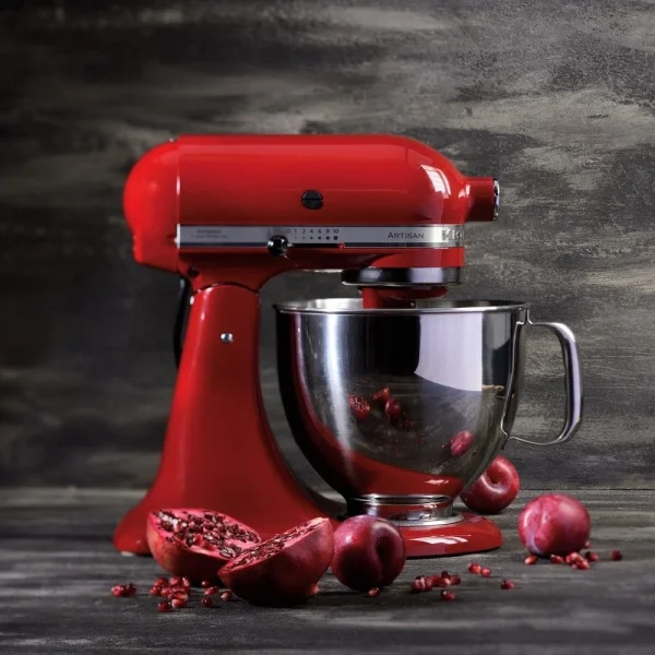 KitchenAid Robot Multifonction De 4,8L 300W Rouge Empire Argent pas cher 1