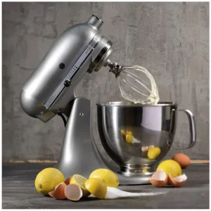 achat pas cher KitchenAid Artisan Robot Pâtissier 4.8 Litres – Argent + Livre De Recette 23