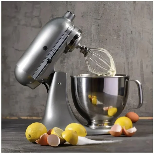 achat pas cher KitchenAid Artisan Robot Pâtissier 4.8 Litres – Argent + Livre De Recette 7