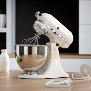 KitchenAid Artisan Robot Pâtissier 4.8 Litres – Crème + Livre De Recette Réductions 18