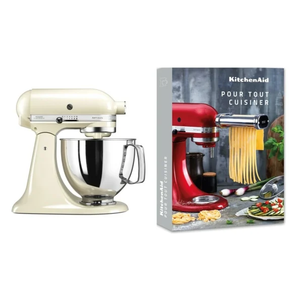 KitchenAid Artisan Robot Pâtissier 4.8 Litres – Crème + Livre De Recette Réductions 1