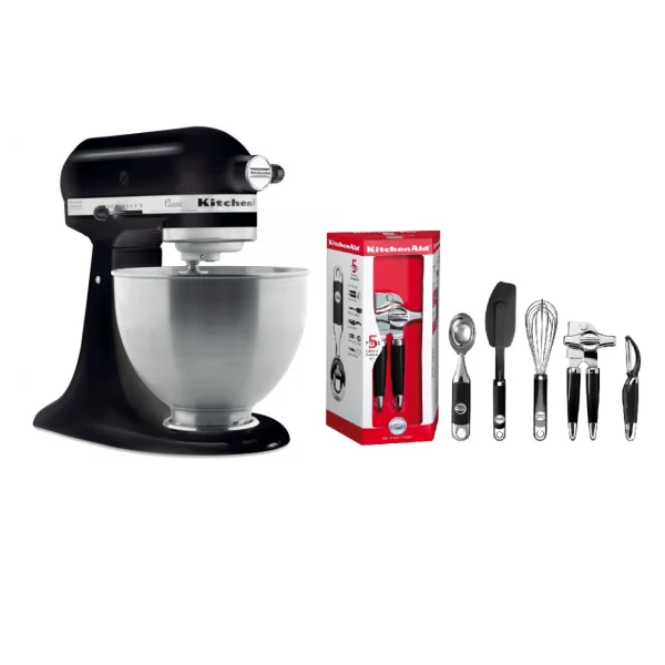 KitchenAid Robot Pâtissier 4,3L – Classic 5K45SS – Noir Réglisse + Accessoire R… magasin 4