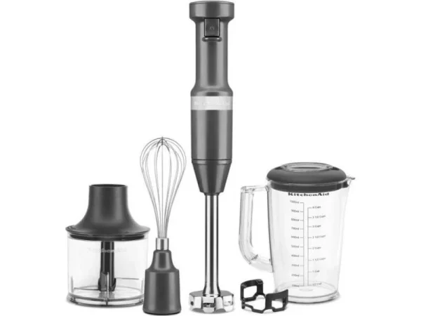 beauté KitchenAid 5KHBV83EDG – Mixeur à Main – 180 Watt – Anthracite 1