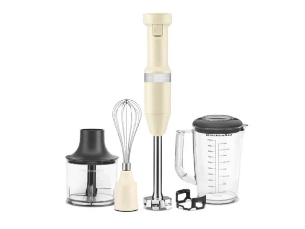 en solde Pied Mixeur Kitchenaid Mixeur Plongeant Avec Fil 180w Crème – Kitchenaid – 5khbv83eac 1