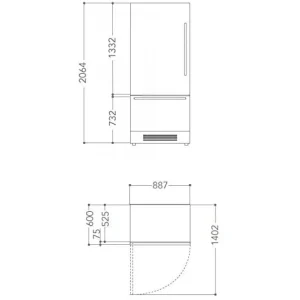 Boutique officielle Réfrigérateur KITCHENAID Américain Façade Inox INTÉGRABLE KCZCX 2… 10