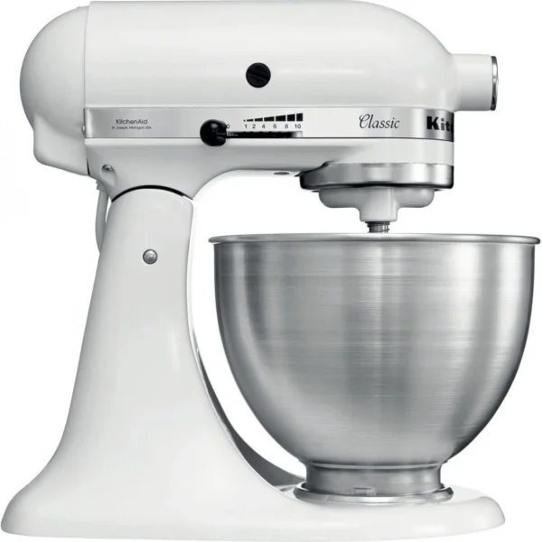 pas cher Kitchenaid Robot Pâtissier à Tête Inclinable 4.3 Litres – Blanc 1