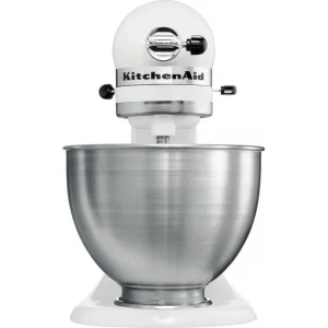 vente pas cher en ligne KitchenAid Robot Pâtissier à Tête Inclinable 4.3 Litres – Blanc + Hachoir Kitc… 18