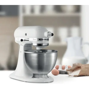 vente pas cher en ligne KitchenAid Robot Pâtissier à Tête Inclinable 4.3 Litres – Blanc + Hachoir Kitc… 26